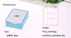 Custom logo jewelry necklace ring bracelet magnet gift boxes simple fashion paper folding pendant box wholesale