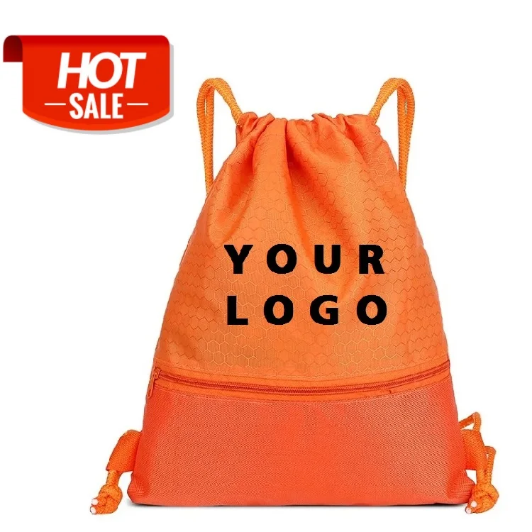 waterproof 420D heavy polyester OEM drawstring bag 210D ECO backpack bag