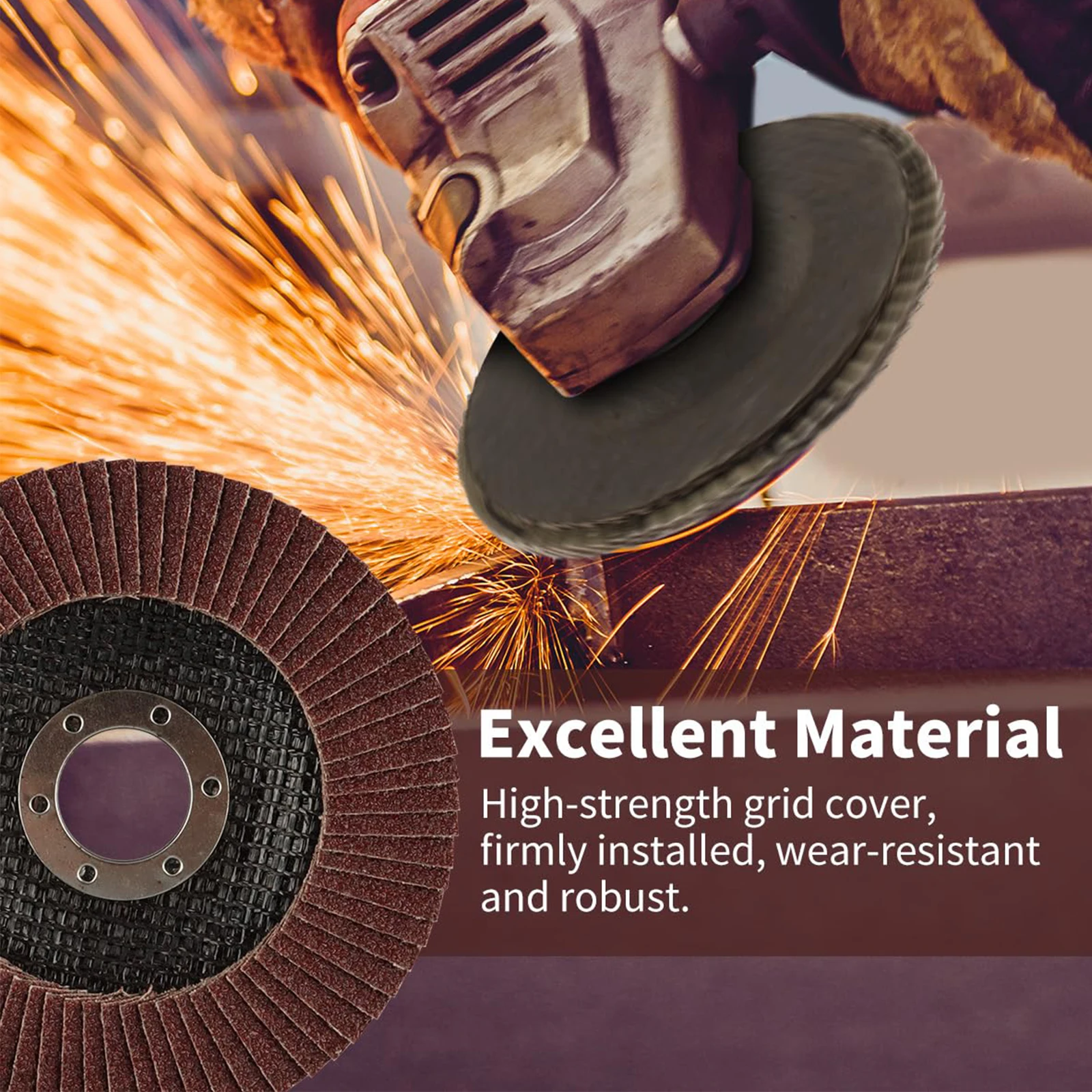 Flap Grinder Discs Aluminum Oxide 4/4.5/5/6 inch Flap Disc Fiberglass Backing Abrasive Tool for Stainless Steel Wood Polishing