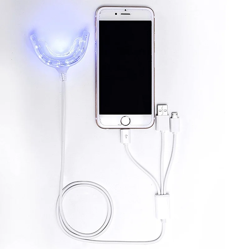 USB Rechargeable 16 led light white teeth with usb Wired Teeth Whitening led light