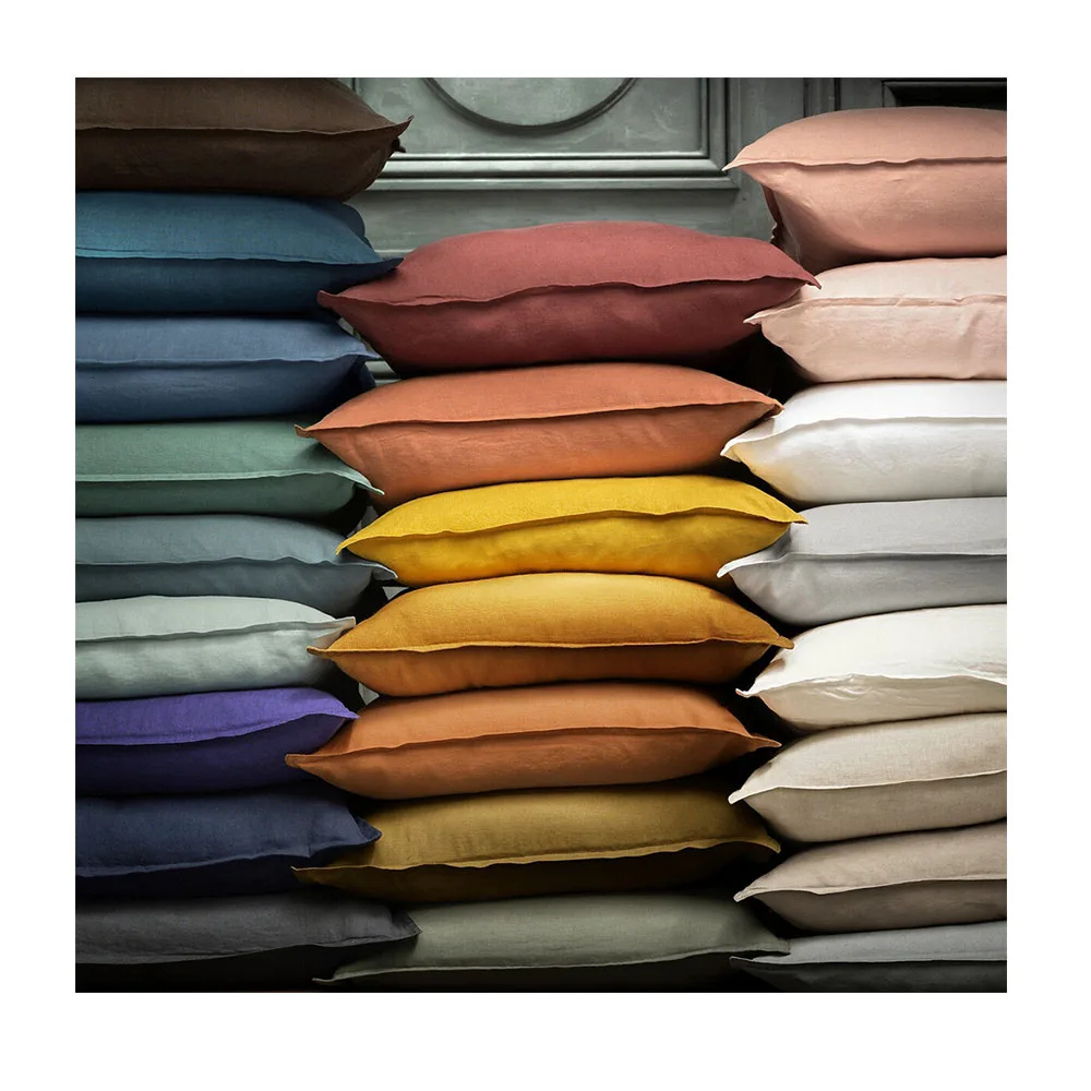 percale 100% cotton flax linen fabric boho bedding sheet bed set
