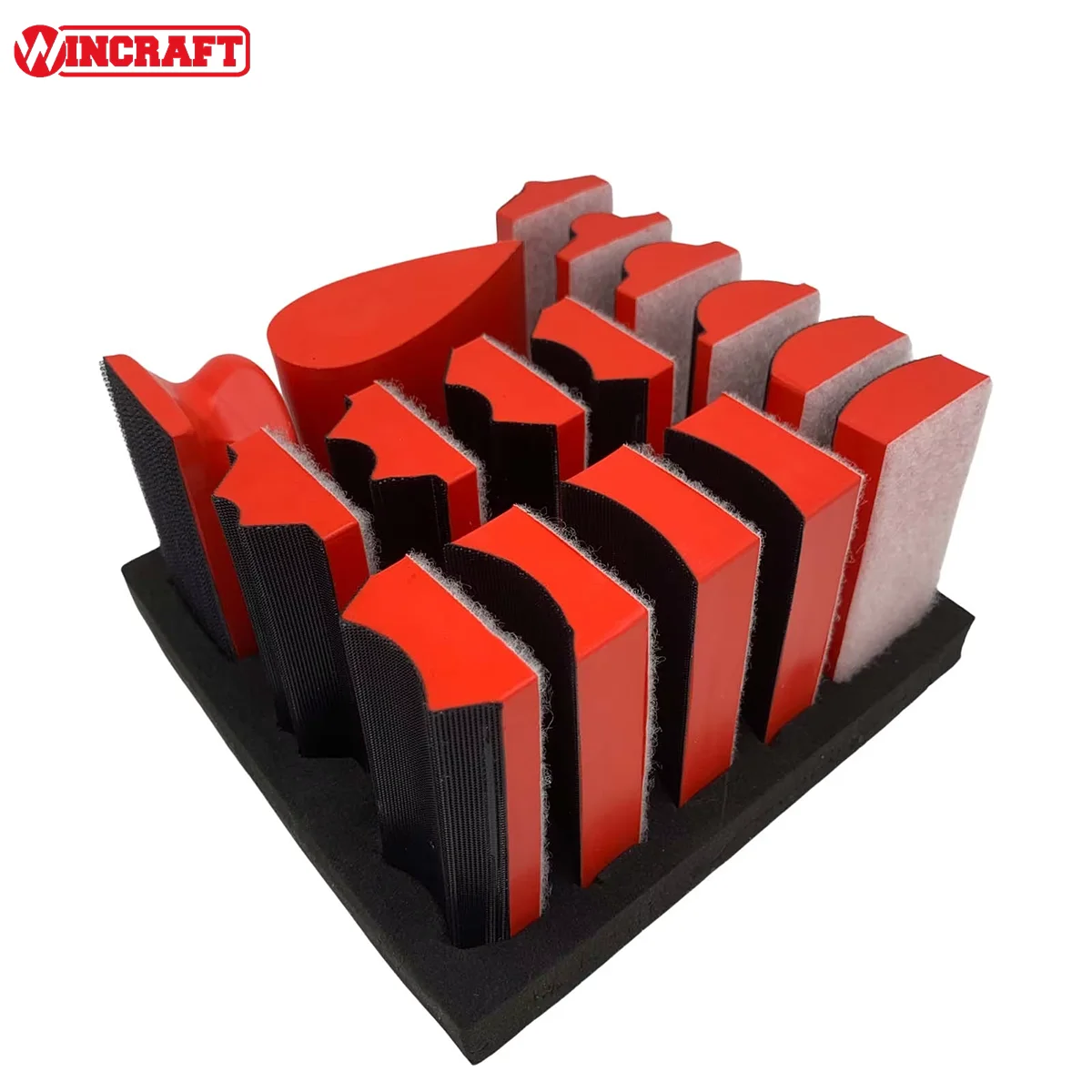16Pcs Foam Hand Grinding Sanding Block Set Assorted Shaped Sponge Sand Block Kit Handheld Sponge Sanding Block