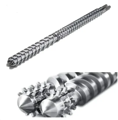 Bimetallic Parallel Twin Screw and Barrel for Plastic Extruder for PVC Pipe UPVC