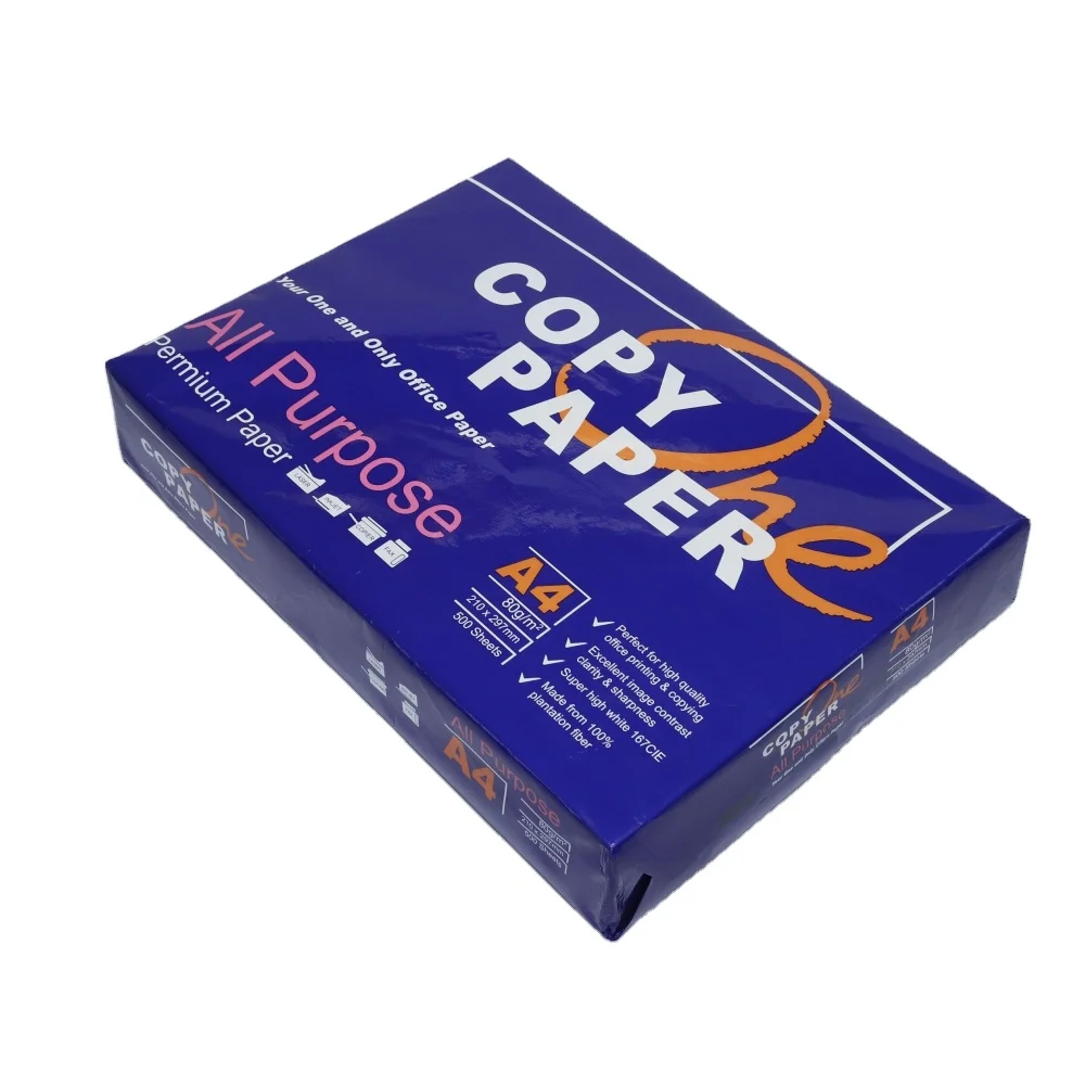 a4 paper one ream 500sheets 80G Best Quality import copy paper a4