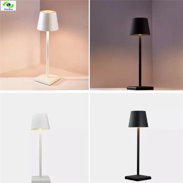 CHANDLER LED Restaurant Hotel Desk Lights Touch Dimming Rechargeable Table Lamps