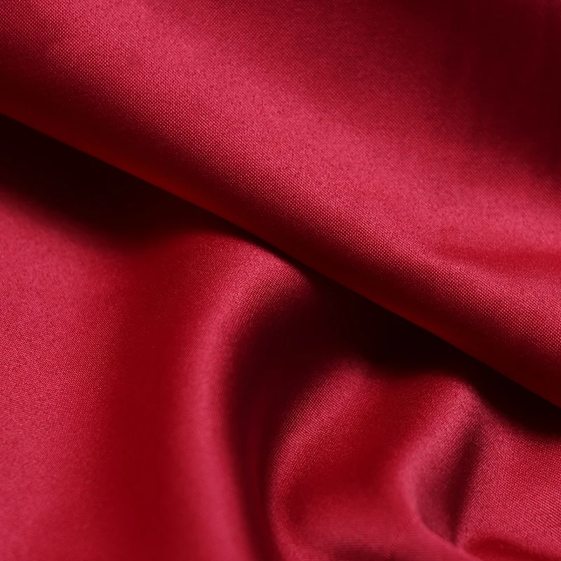 50D Matte 97% Polyester 3% Spandex Stretch Soft 88gsm Smooth Satin Fabric For Lingerie Nightwear
