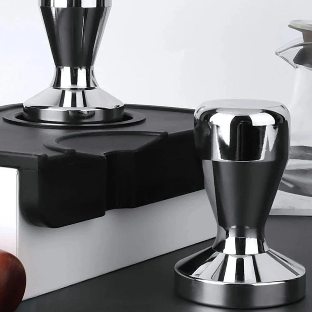 Coffee Powder Bean Press Hammer Stainless Steel Flat Base Stainless Steel Coffee Tamper with Handle Coffee Tamper
