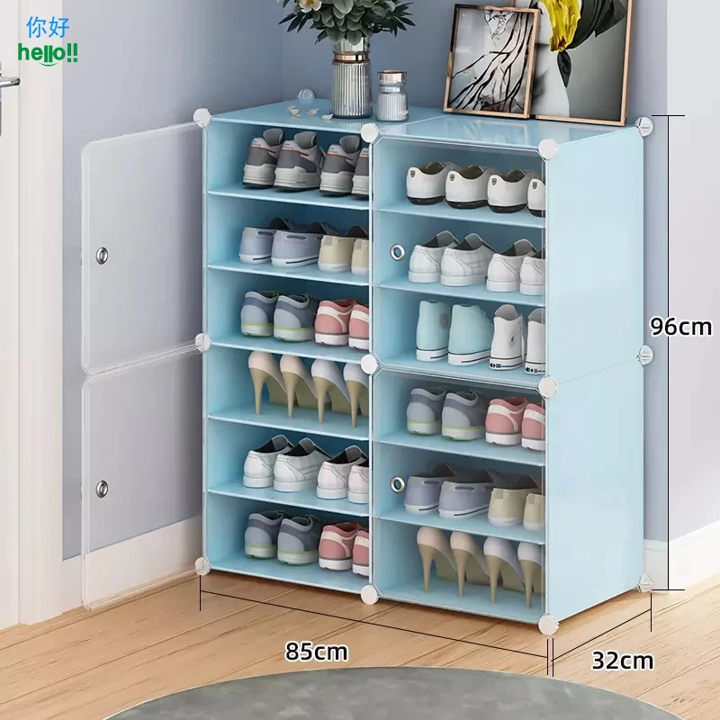 Home Wardrobe Storage Armoire Garment Hanger Closet Organizer Cabinets 16 Cube