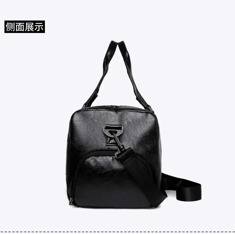 PU Leather Duffel Bag for Men Travel Overnight Gym Sports Luggage Duffel Bags,mens leather overnight bag