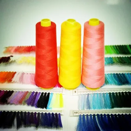 High Tenacity dyed color 100% polyester sewing thread 30s/2 5000yards on sale Pakistan