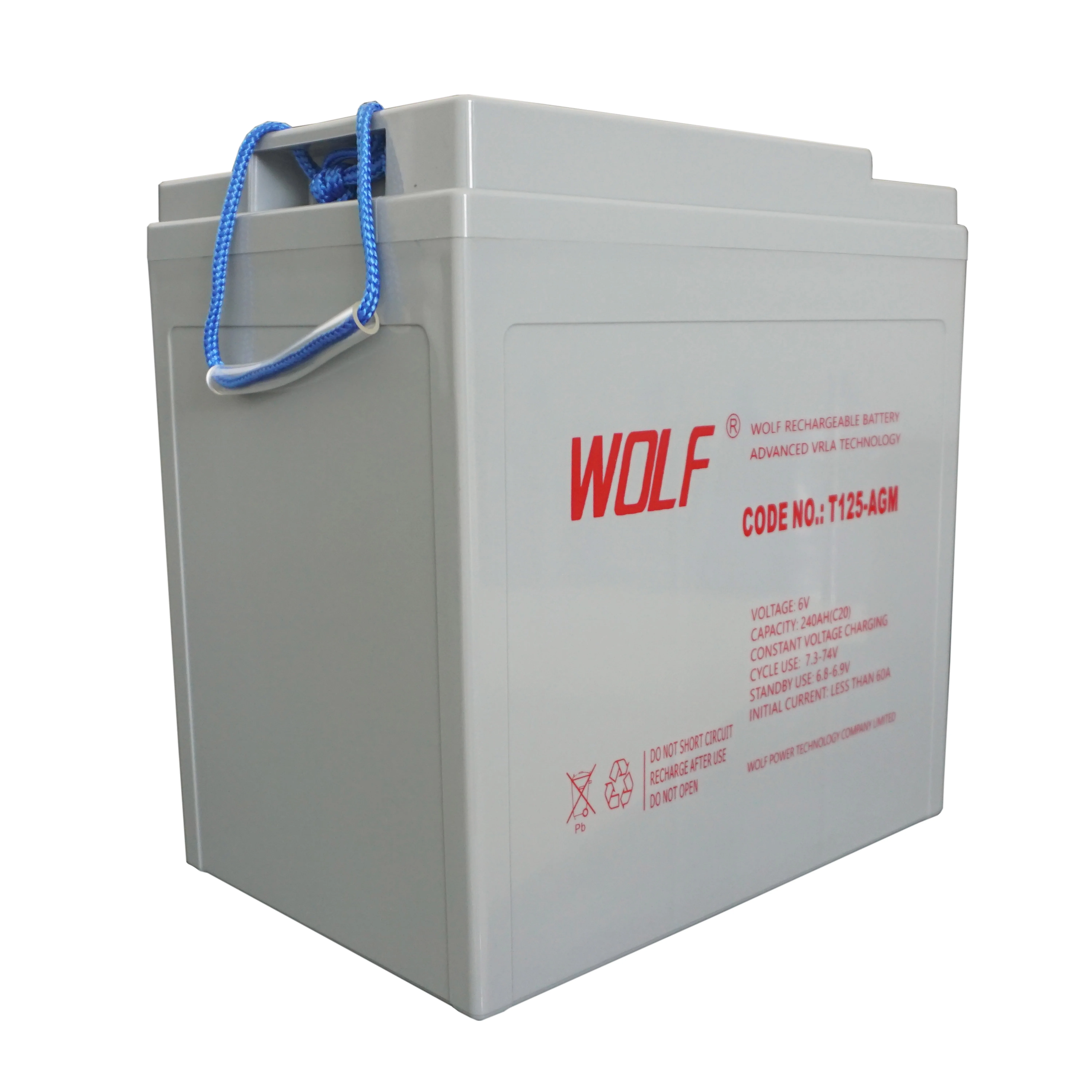 Trojan T125 6V 240ah Rechargeable Sealed Deep Cycle Battery Golf Cart Battery