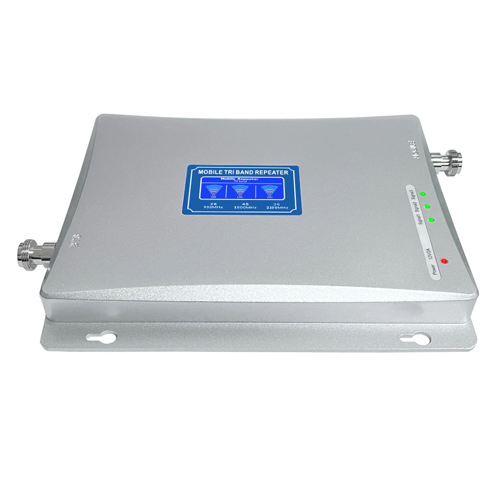 Low-Price Silver 2 3 4 5G Tri-Band GSM DCS WCDMA Mobile Phone Signal Booster Mobile Repeater/Amplifiers