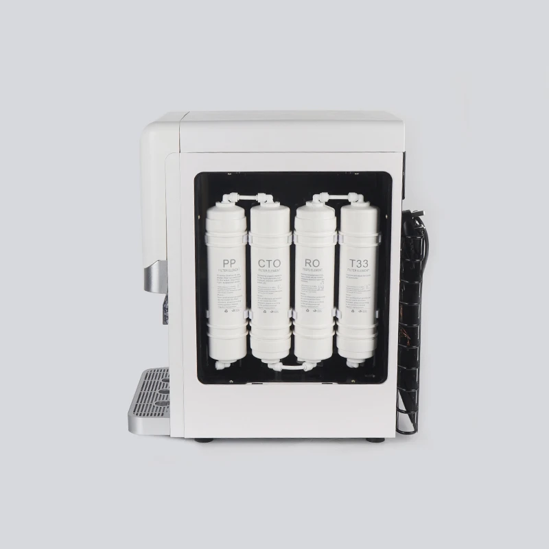 Home office kitchen  desktop water cooler hot cold and normal children safety lock RO water purifier dispenser