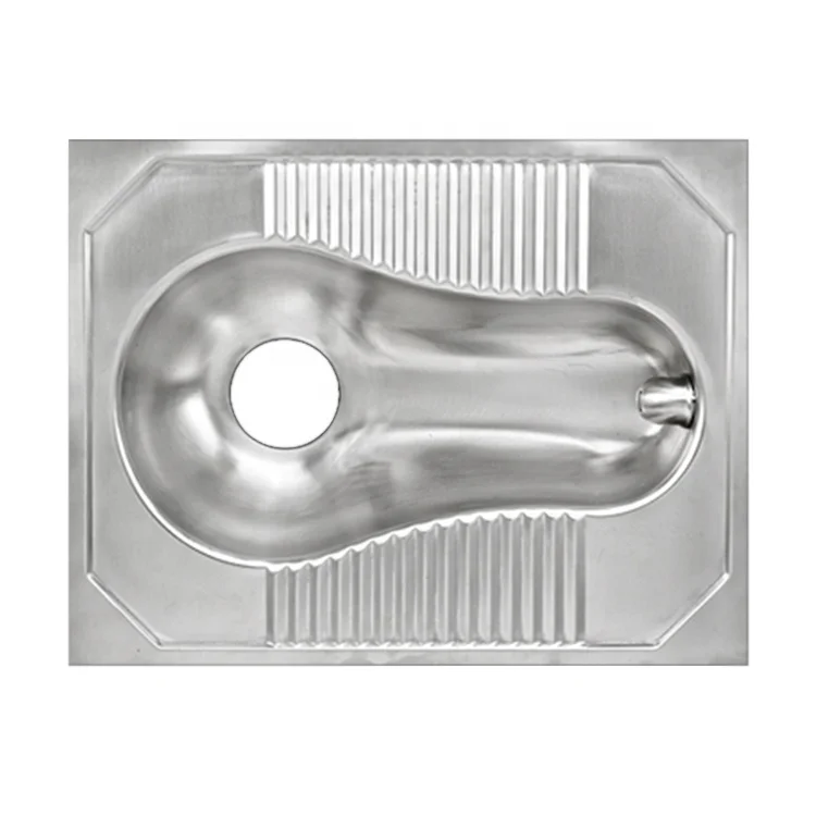 304 Stainless Steel Custom WC Squatting Pan Train Metal Prison Squat Pan