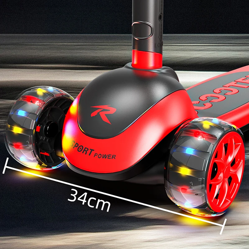 big wheel flash pu wheel kids kick scooter wholesale girl fold scooter toys children 3 wheels scooter