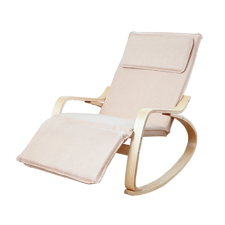 Customizable Colors Cheap Nordic Style Bentwood Relax Recliner Rocking Chair  For Outdoor Living Room And Bedroom