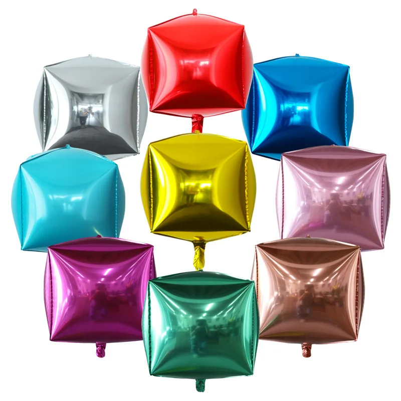 Wholesale Multiple Colors Party Decoration Square 22inch Aluminum Helium 4d Foil Balloon