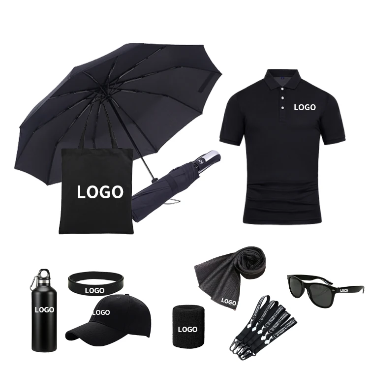 2024 Corporate Umbrella Gift Set Custom Tote Bag Promotional Items Advertising Set Printed Logo For Business