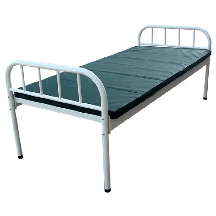 Factory sales cheap price steel head ward flat hospital bed medical home care patient nursing bed price