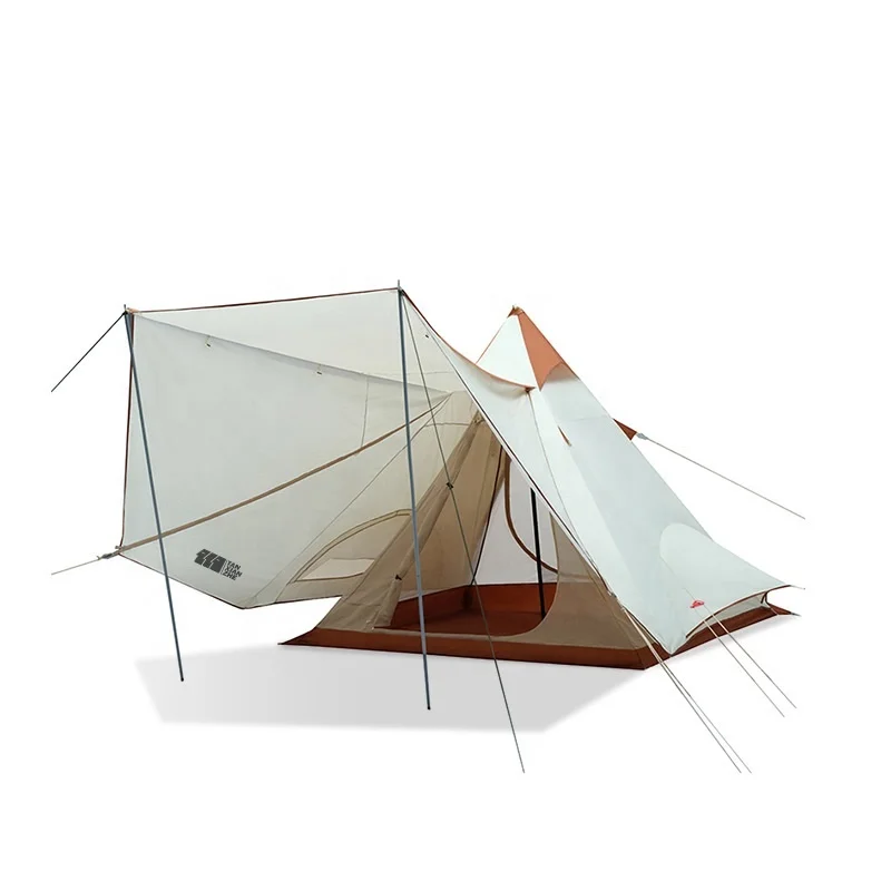 Hot Sale Large Glamping Tipi Tent Outdoor Camping 4 Person Barraca Events Tents Luxury Windproof Pyramid for