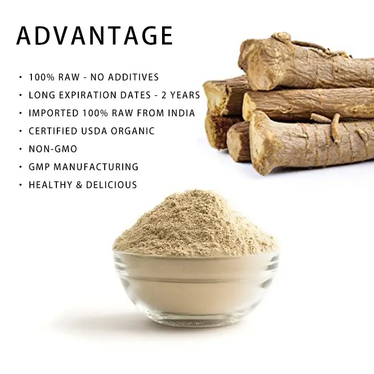 Ashwagandha Supplement Bio Wholesale 98% Ayurvedic Ashwagandha Powder Private Label Ashwagandha Root Extract Powder