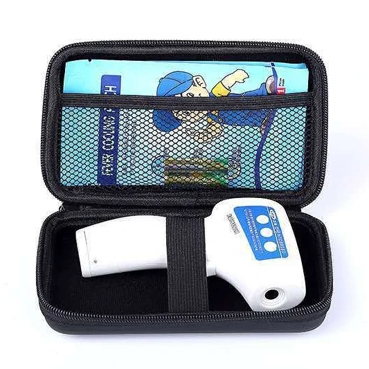 Домашний дорожный удобный переносной водонепроницаемый прибор для хранения в жестком корпусе детский цифровой ушной термометр цифровой измеритель влажности с чехлом EVA