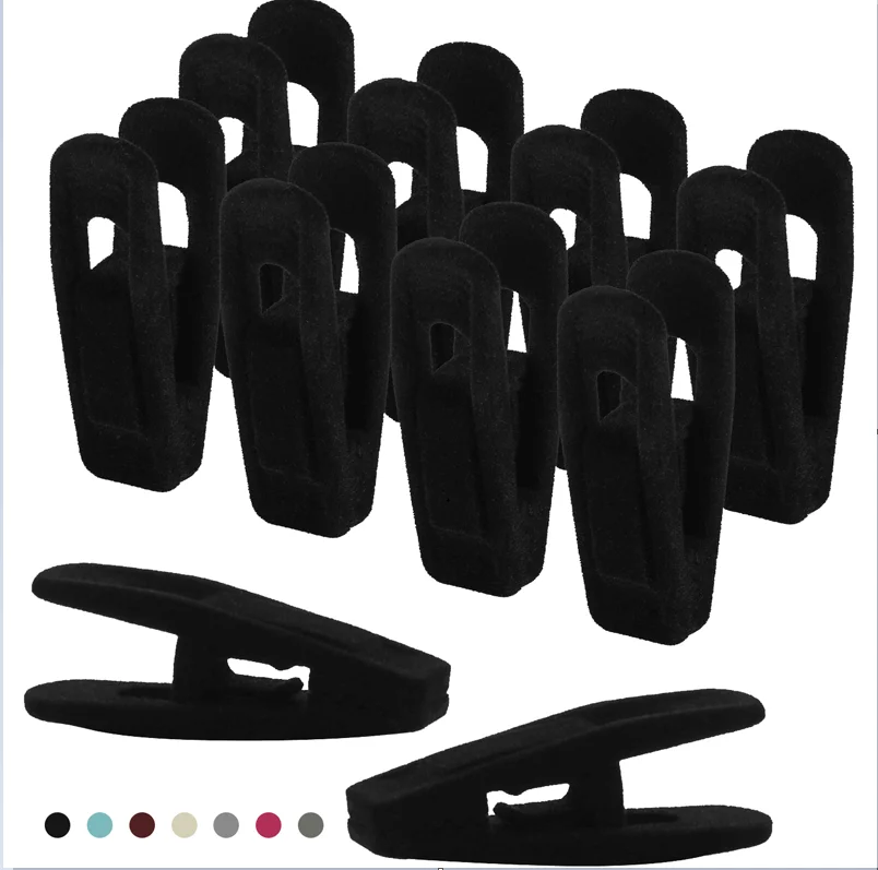 velvet hanger clips Flocking small clip household multi-functional windproof plastic clothespin non-slip no trace dry clip