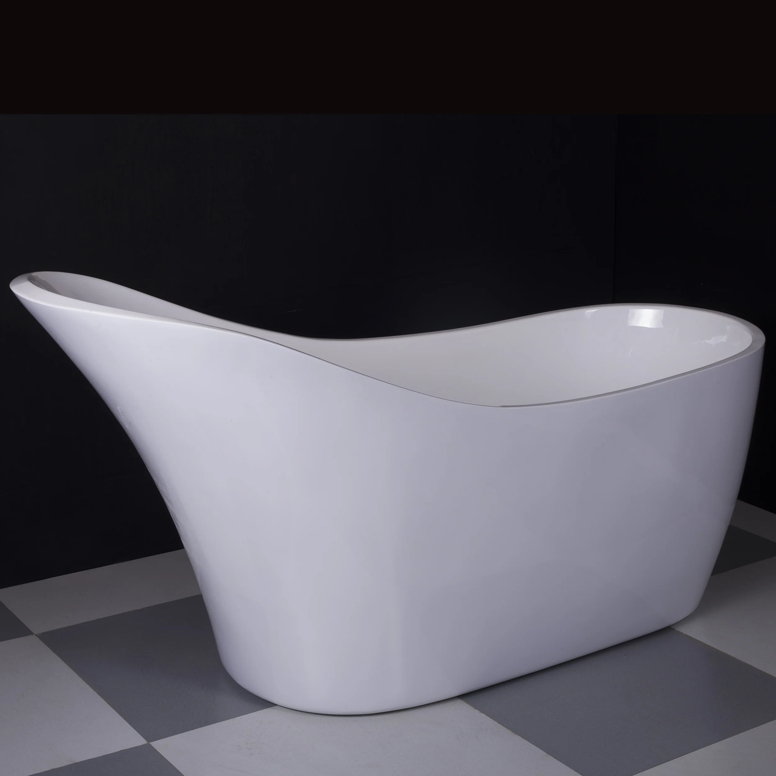 Fashion soaking bathtubs china indoor modern freestanding white acrylic bathtub