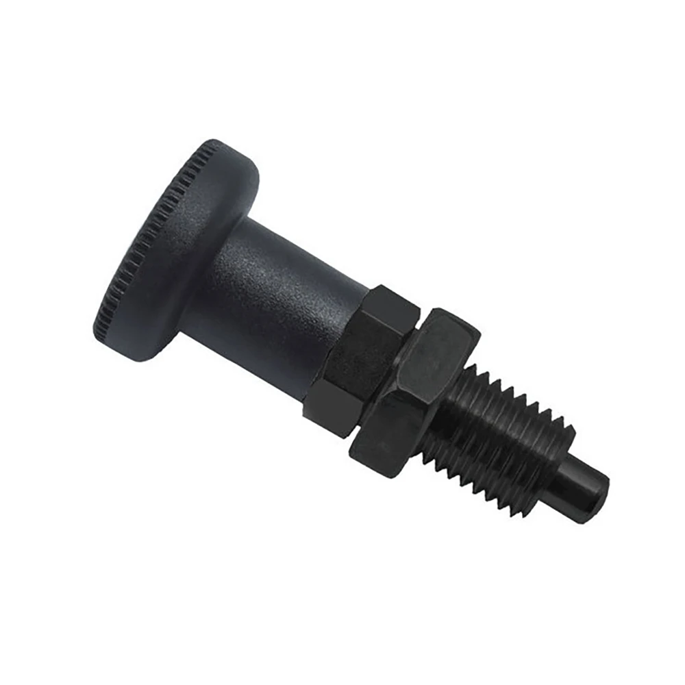 Hot Sale CNC Zinc Black Plated Plastic Handle Head Reset and Locking  Indexing Plungers With Hex Nut