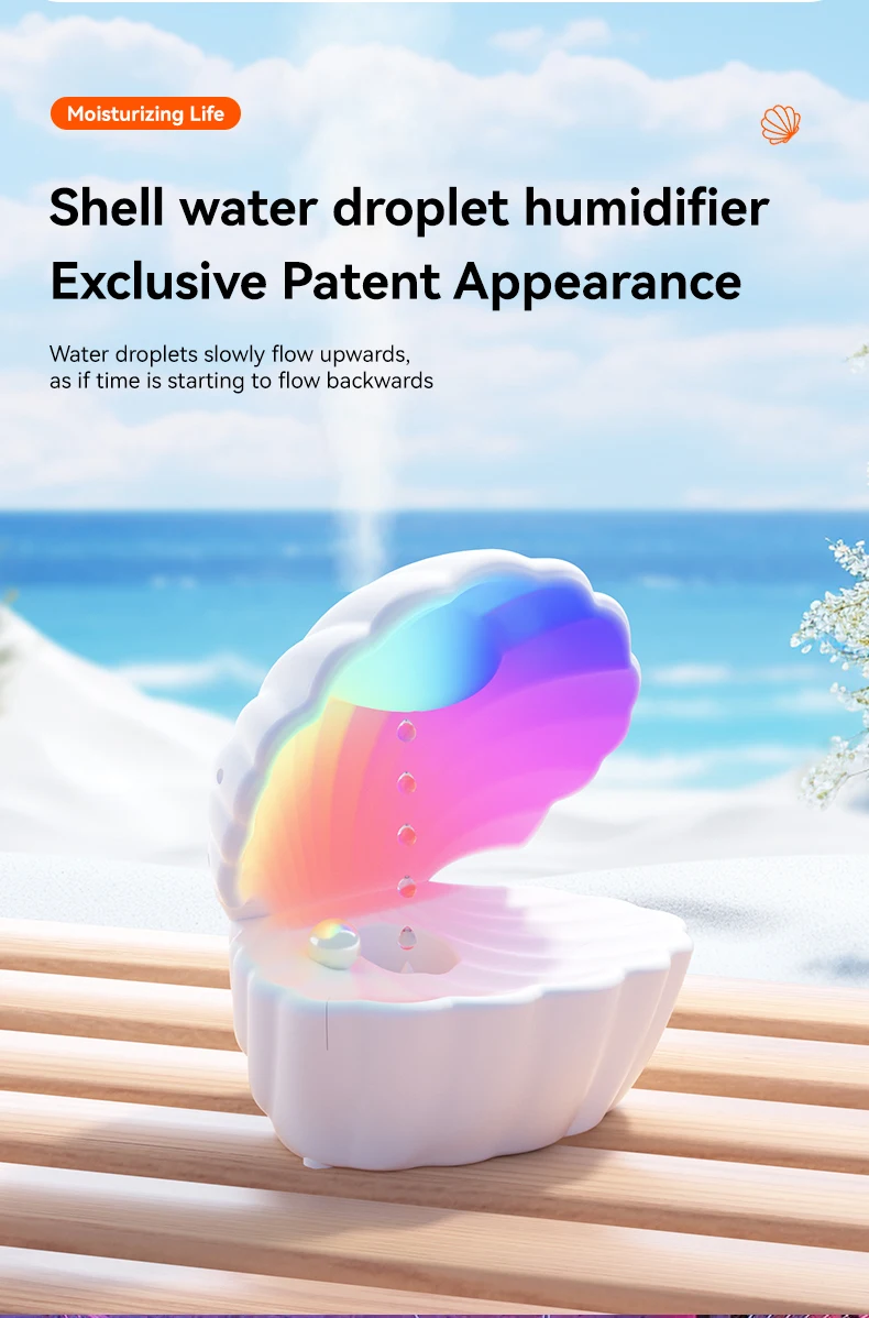 2024 Smart Home Water Droplet Humidifier Cool Mist Ultrasonic Backflow Water Drops Anti Gravity Humidifier For Bedroom Office