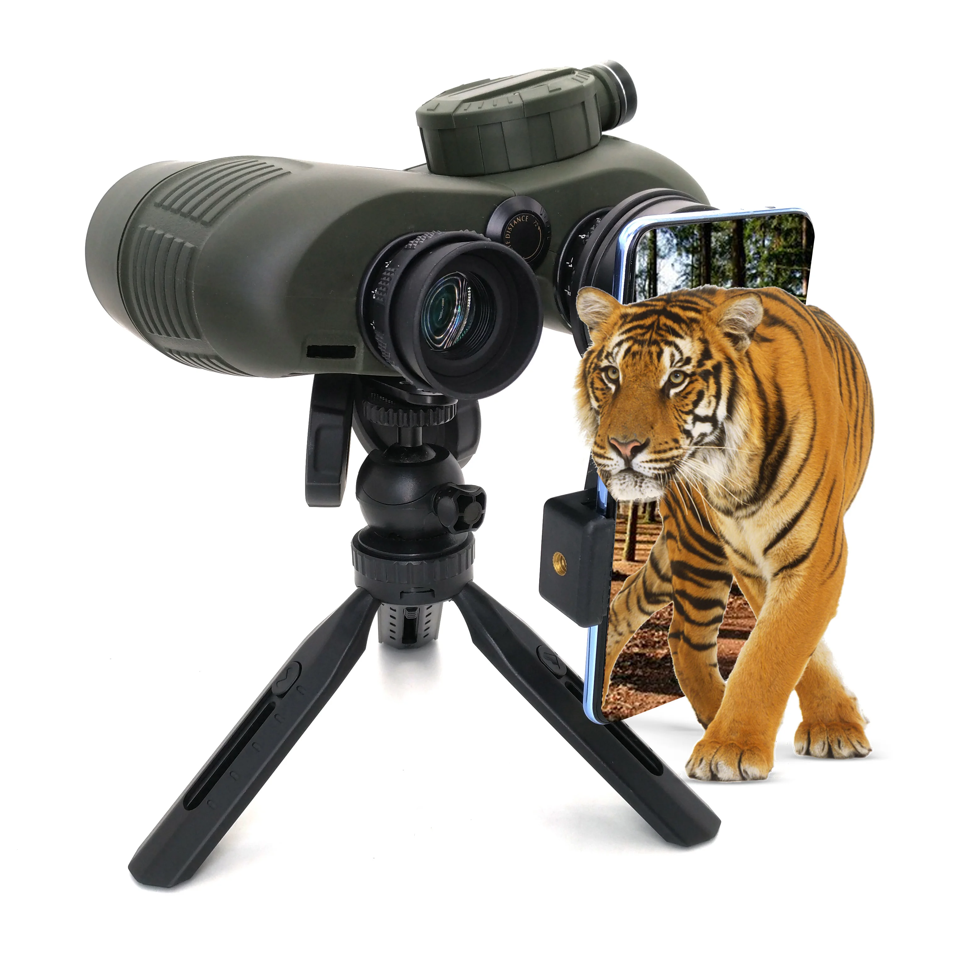 Secozoom 7x50 Compass Telescope IPX7 Waterproof Floating Binoculars