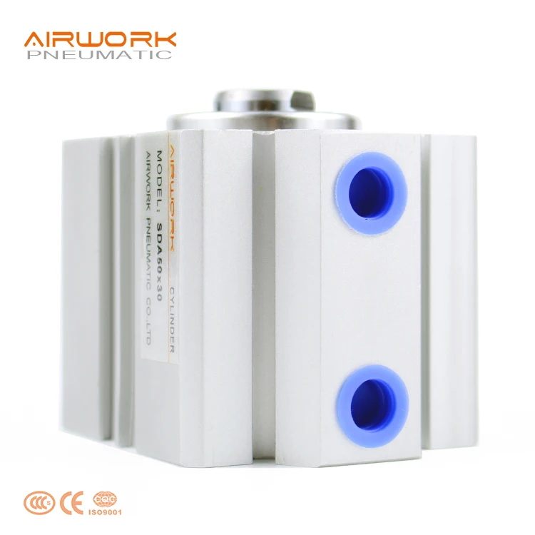 STA  airtec pneumatic slim compact compressed single acting aluminum air cylinder