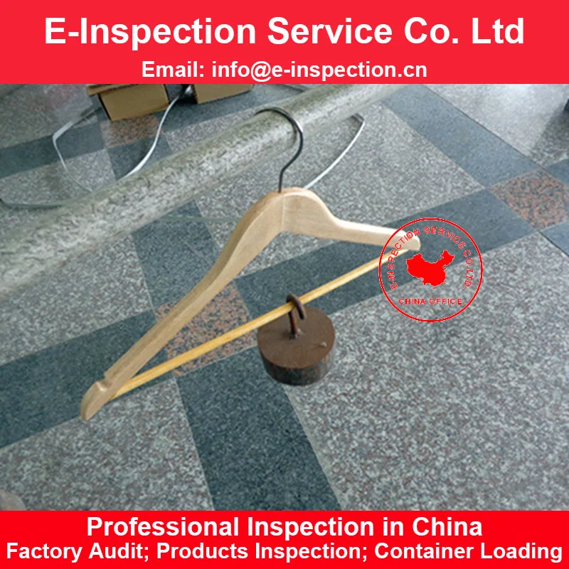 Professional Inspection agent wood hanger during product inspection final random pre shipment inspection in China