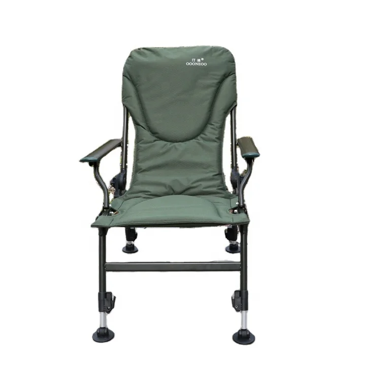 Outdoor Portable Aluminum picnic Wood Grain Folding Camping Beach Low carp fishing chair
