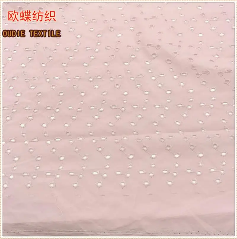 Chinese factories wholesale sell 100% cotton hollow out flower lace cotton embroidered fabric at a low price