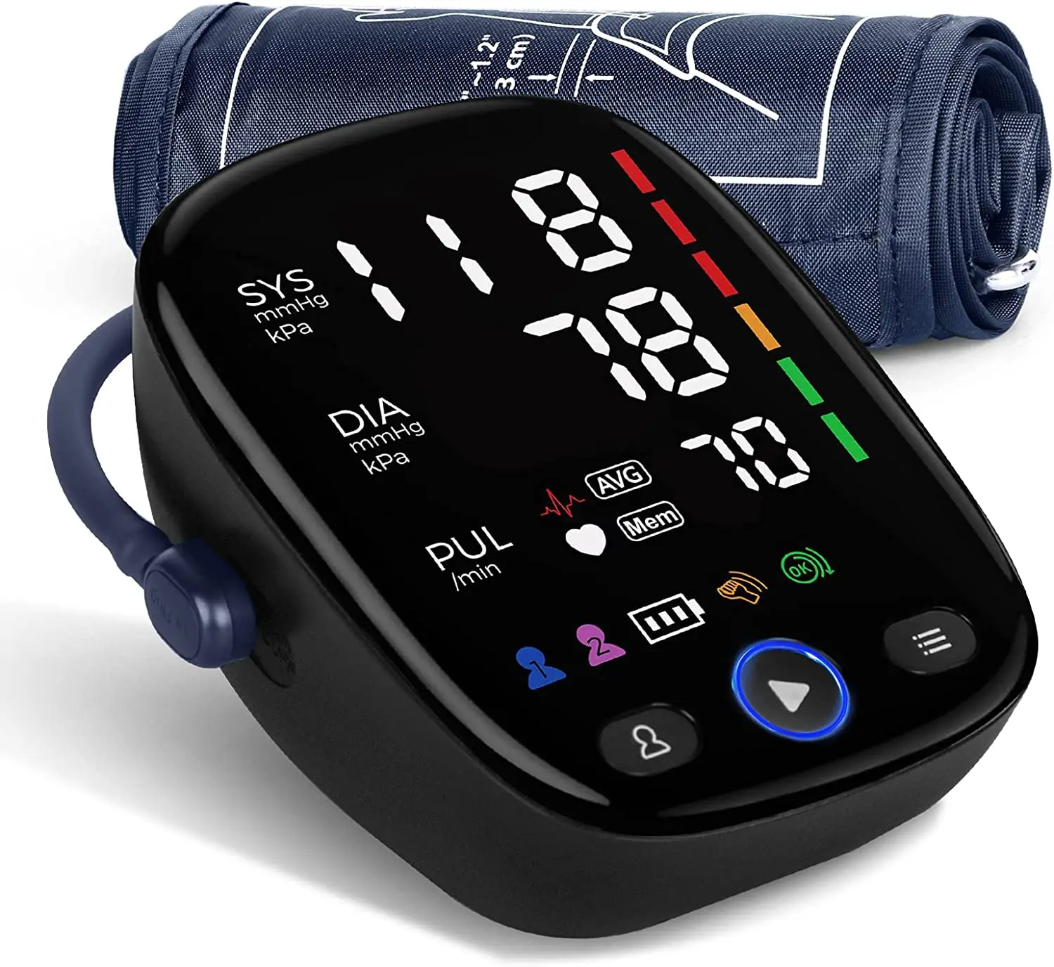 Blood Pressure Monitor - Digital Automatic Measure Blood Pressure Monitor with Heart Rate  Pulse Detection