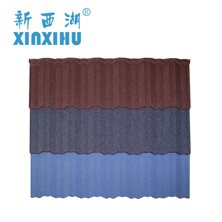 Free Sample Waterproof Building Materials Stone Coated Steel Roofing Tile