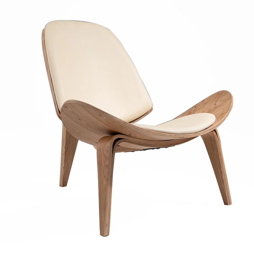 
Modern Nordic Danish furniture Bentwood Wing Smiling Shell Chair 