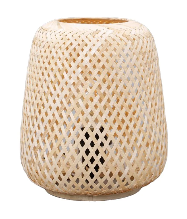 Wholesale Factory Customized Modern Hand Woven Natural Rattan Table Lamp Indoor Decorative