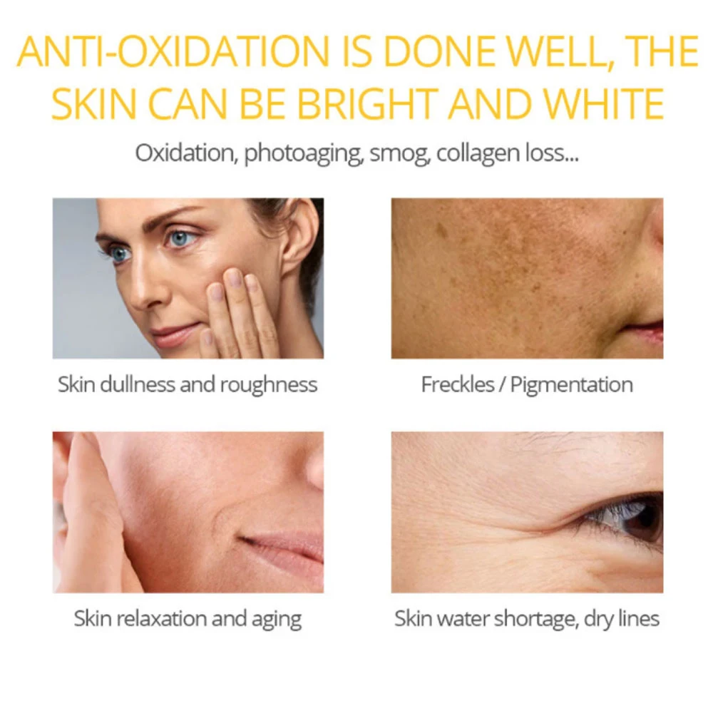 Organic Brightening Vit VC Vitamin C Serum Facial Serum Anti Aging Anti Wrinkle Whitening Moisturizing Facial Serum