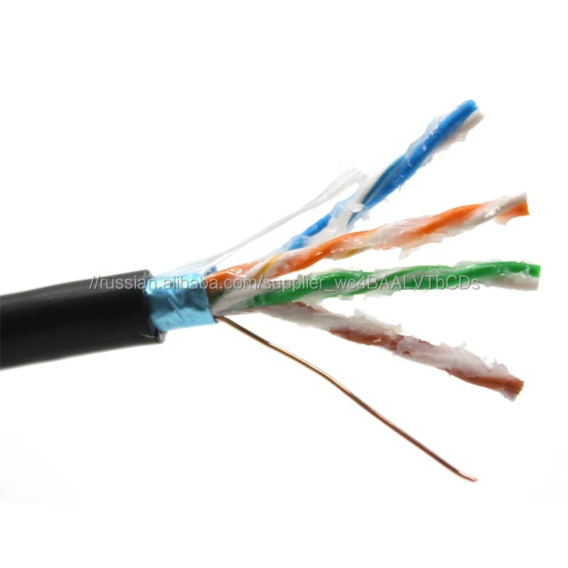 Водонепроницаемый PE куртка желе заполнены cat5e ftp кабель для наружного