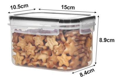 Kitchen Food Storage Containers Gift 8 Pcs BPA Free Plastic Stackable Cereal Storage Containers with Lids