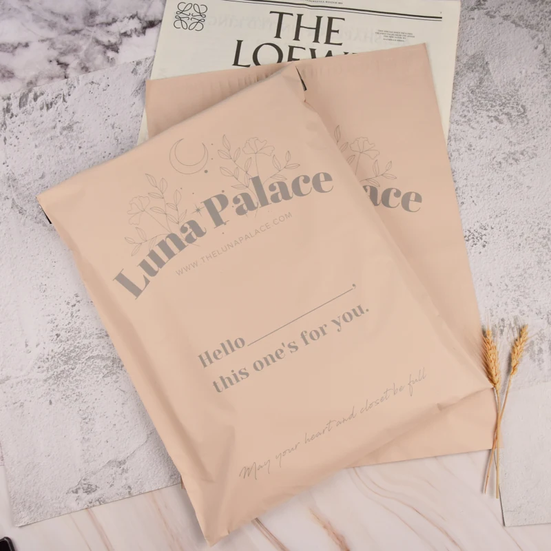 oem odm self adhesive pink mailer poly plastic mailing envelope shipping resuabl recycled mail pouch postage bag