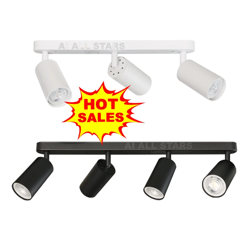 LED Spotlight Double Three Head Rotatable Gu10 Led Ceiling Downlight Living Room Commercial Surface Mounted Cob Spot Light