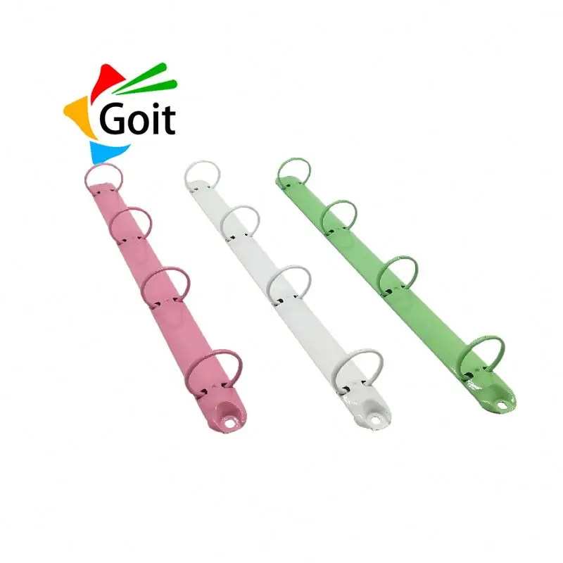 wholesale 4 ring gold clips paperwork pink a5 binders loose leaf binder clip ring folder for notebook