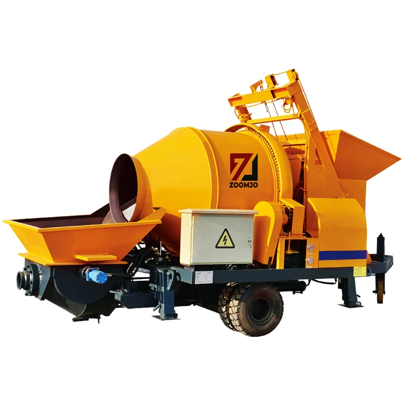 2023 новый дизайн бетономешалка ZBJ40C с насосом для продажи емкость 40 м3/ч мобильный