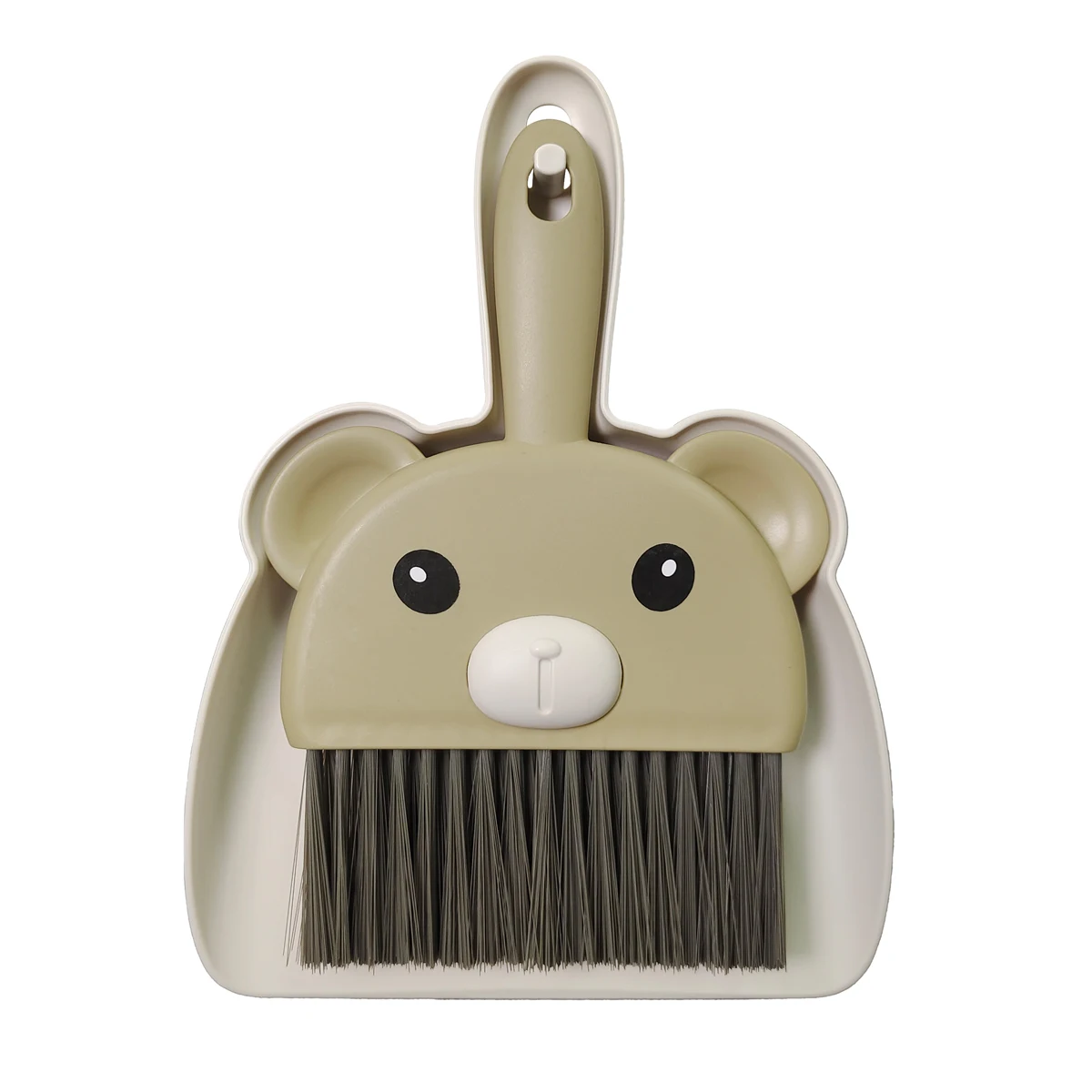 Sunshine Cute Bear Appearance Small Broom & Dustpan Set for Desktop Cleaning