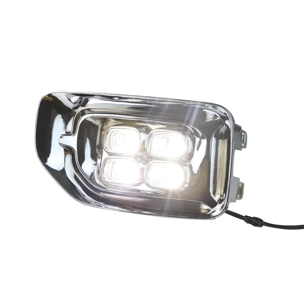 WINAUTO Chrome For Kia Sportage R  2017 - 2018 With Yellow Light DRL Daytime Running Light