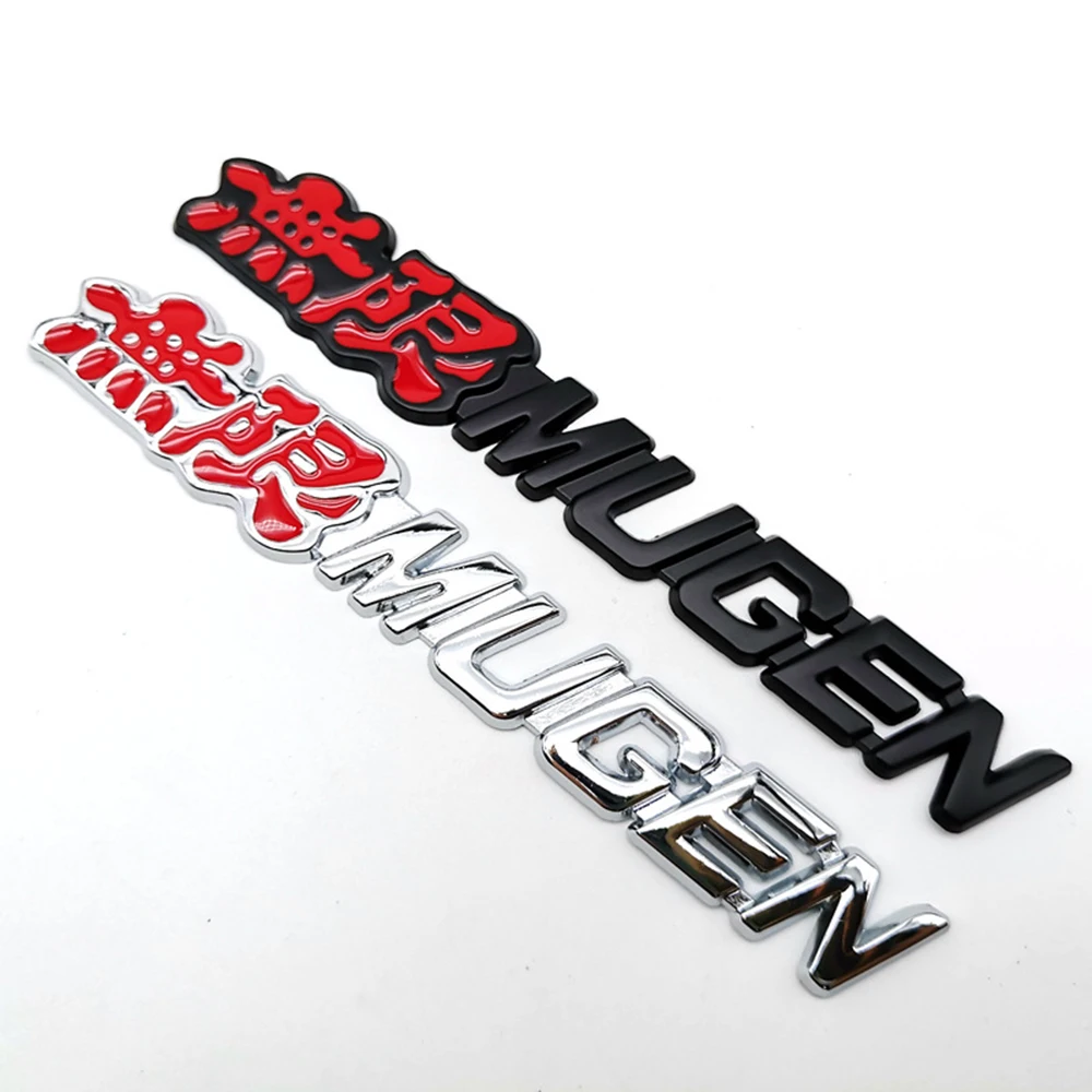 3D car stickers for automobiles Unlimited MUGEN metal car stickers are suitable for Honda modified body stickers with tail label
