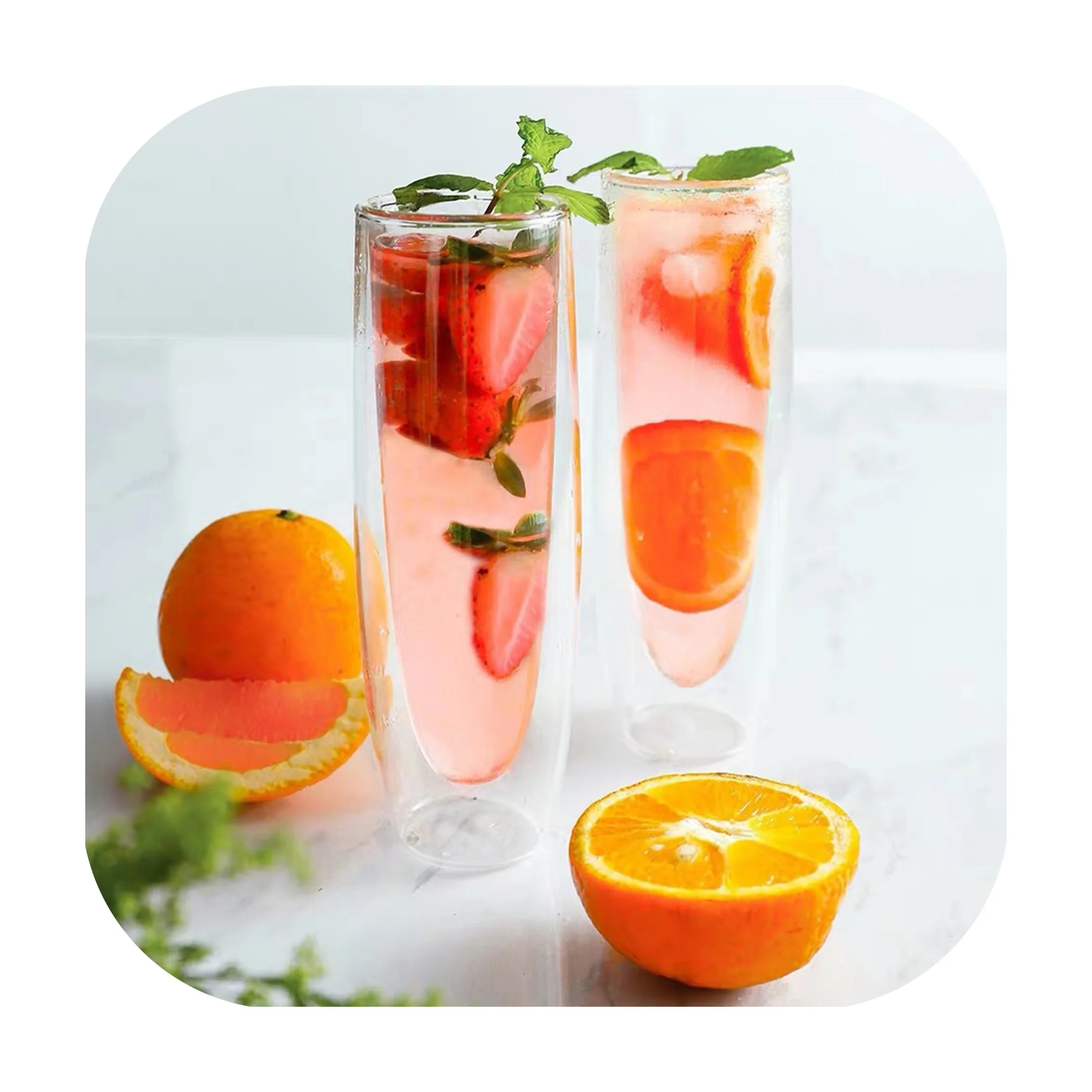 Unique Tall Shape Cup 150ml 5oz High Borosilicate Double Wall Red Wine Beer Glass 150Ml 5Oz Drinking Glass